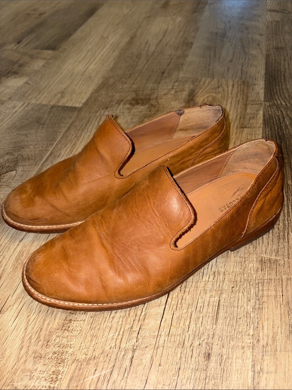 Men’s Tecovas Monterrey Slip-On Leather Loafers in Tan 9